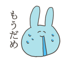 A sticker of rabbit in bad condition sticker #9291346