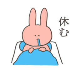 A sticker of rabbit in bad condition sticker #9291349