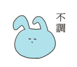 A sticker of rabbit in bad condition sticker #9291354