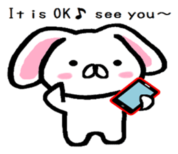 break of conversation rabbit TAREMIN! sticker #9292241