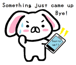 break of conversation rabbit TAREMIN! sticker #9292243