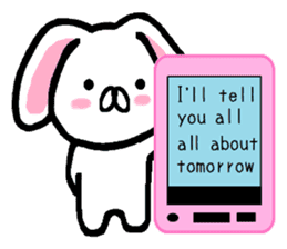 break of conversation rabbit TAREMIN! sticker #9292244