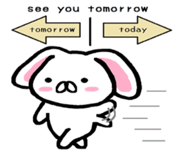 break of conversation rabbit TAREMIN! sticker #9292245