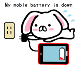 break of conversation rabbit TAREMIN! sticker #9292250