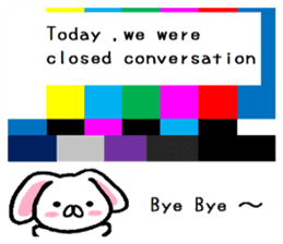 break of conversation rabbit TAREMIN! sticker #9292252