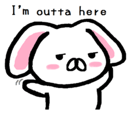 break of conversation rabbit TAREMIN! sticker #9292255