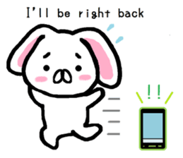 break of conversation rabbit TAREMIN! sticker #9292260