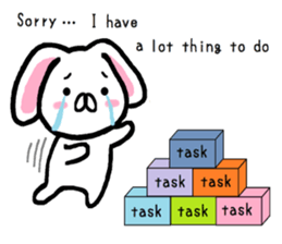 break of conversation rabbit TAREMIN! sticker #9292264