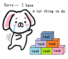 break of conversation rabbit TAREMIN! sticker #9292264