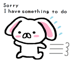 break of conversation rabbit TAREMIN! sticker #9292267