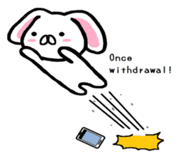 break of conversation rabbit TAREMIN! sticker #9292268