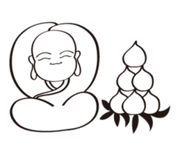 Buddhist monk sticker #9293072