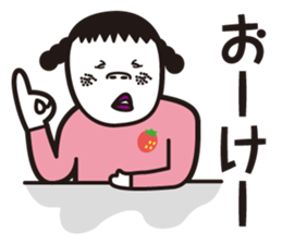 girl in pigtails suits2 sticker #9293163