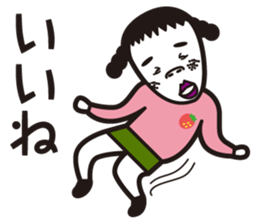 girl in pigtails suits2 sticker #9293168