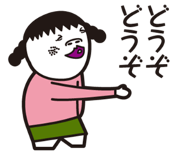 girl in pigtails suits2 sticker #9293169