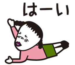 girl in pigtails suits2 sticker #9293174