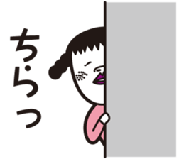 girl in pigtails suits2 sticker #9293188