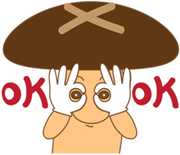 Mushrooms family sticker #9293280