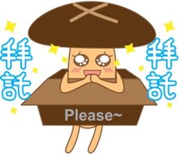 Mushrooms family sticker #9293286