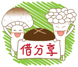 Mushrooms family sticker #9293291
