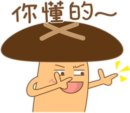 Mushrooms family sticker #9293306