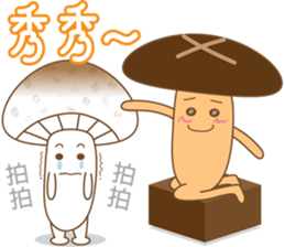 Mushrooms family sticker #9293316