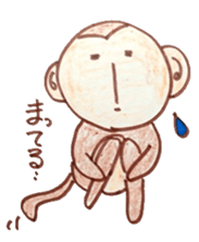 winter monkey sticker #9293573
