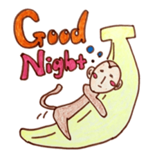 winter monkey sticker #9293580