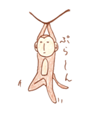 winter monkey sticker #9293581