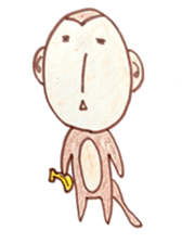 winter monkey sticker #9293584