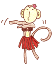 winter monkey sticker #9293586