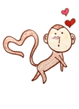 winter monkey sticker #9293587