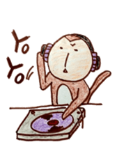 winter monkey sticker #9293589