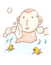 winter monkey sticker #9293592