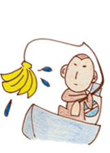 winter monkey sticker #9293595