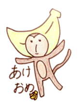 winter monkey sticker #9293597