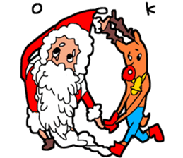 Santa Claus and Raindeer Sticker sticker #9294824