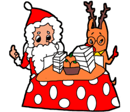 Santa Claus and Raindeer Sticker sticker #9294825