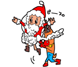 Santa Claus and Raindeer Sticker sticker #9294826