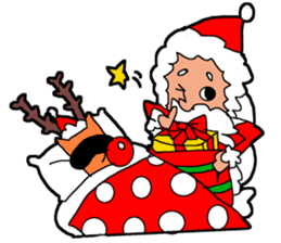 Santa Claus and Raindeer Sticker sticker #9294827