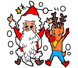 Santa Claus and Raindeer Sticker sticker #9294829