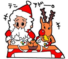 Santa Claus and Raindeer Sticker sticker #9294831