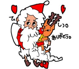 Santa Claus and Raindeer Sticker sticker #9294832
