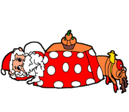 Santa Claus and Raindeer Sticker sticker #9294833