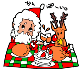 Santa Claus and Raindeer Sticker sticker #9294835