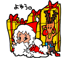 Santa Claus and Raindeer Sticker sticker #9294838