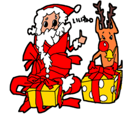 Santa Claus and Raindeer Sticker sticker #9294840