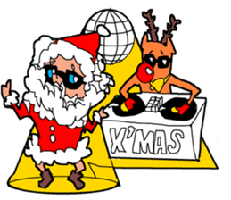 Santa Claus and Raindeer Sticker sticker #9294841