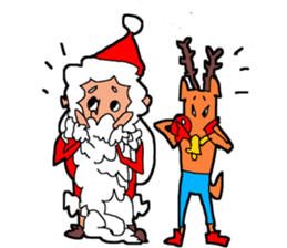 Santa Claus and Raindeer Sticker sticker #9294844
