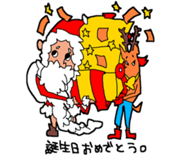 Santa Claus and Raindeer Sticker sticker #9294845